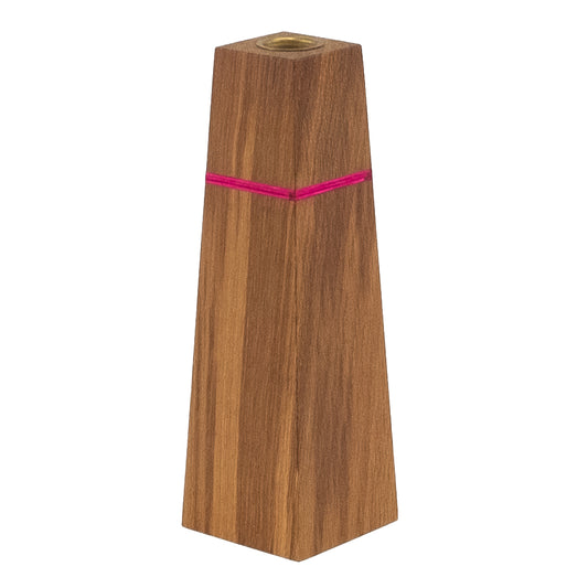 Konischer Kerzenhalter „Naturlicht“, Quadratisch - Pink