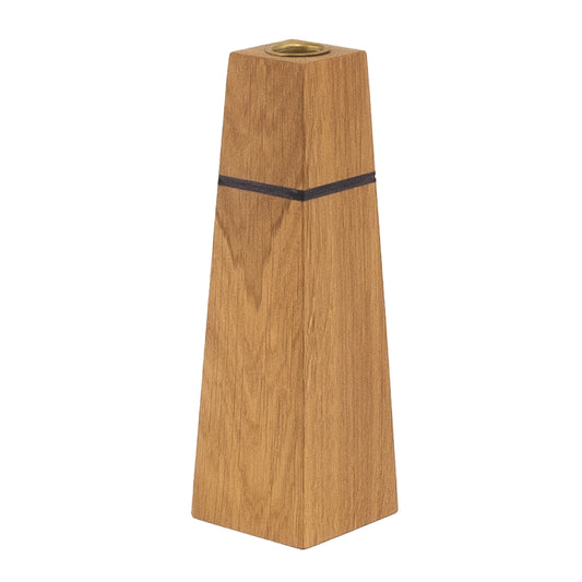 Konischer Kerzenhalter „Naturlicht“, Quadratisch - Schwarz