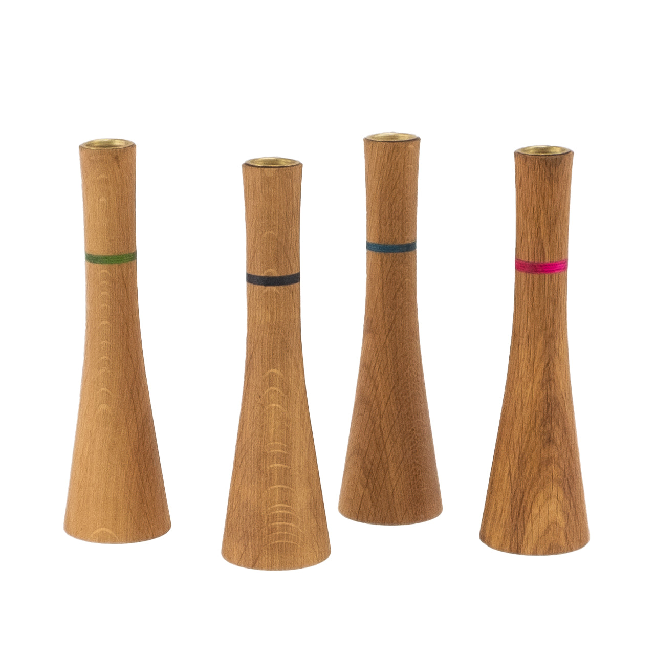 Konische Kerzenhalter „Naturlicht“, Rund - 4er Set