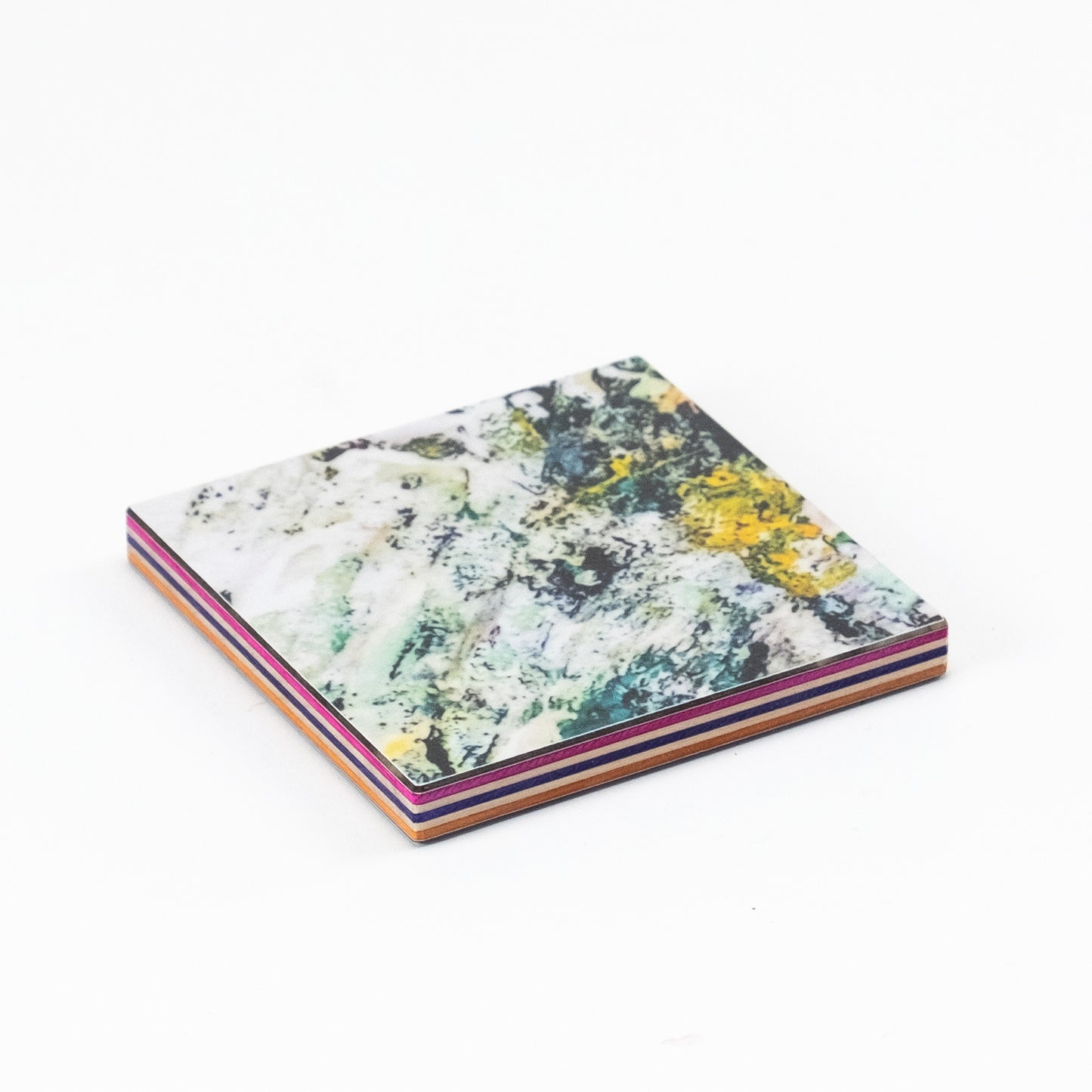 Untersetzer aus  langlebigen Schichtholz: Kunst, 1 Stk.