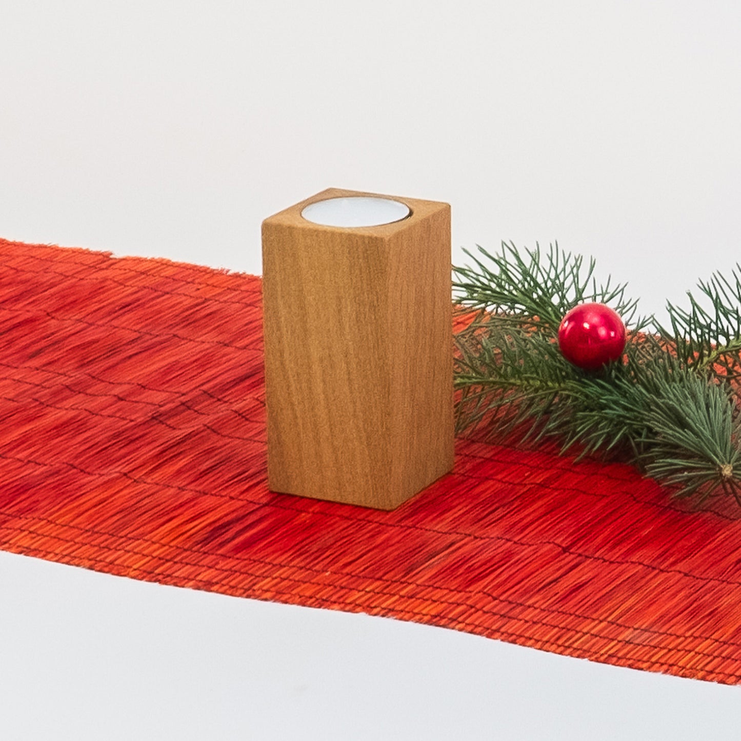 Quadratischer Teelichthalter aus Eichenholz - XL